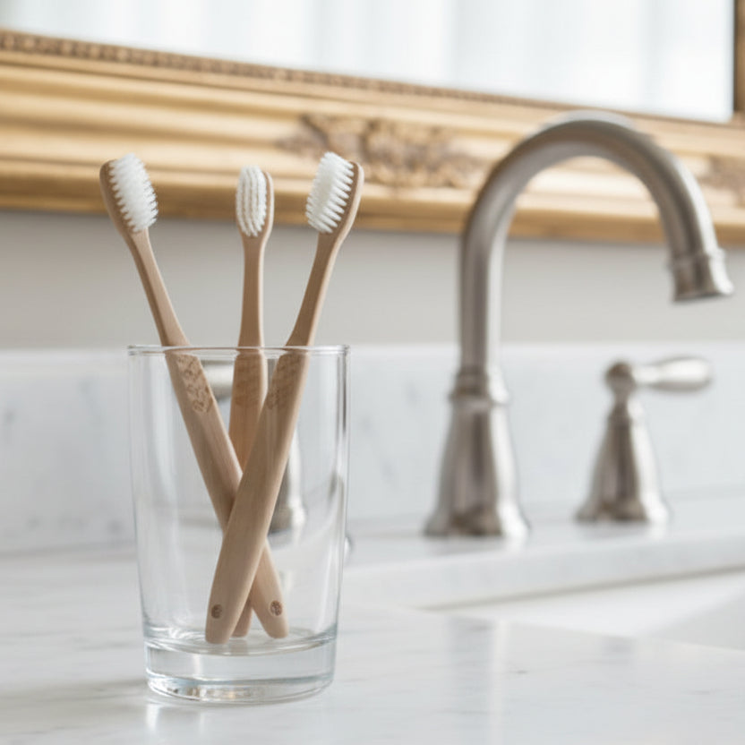 Eco-Friendly Plant Fiber Toothbrush Set – Compostable Toothbrushes