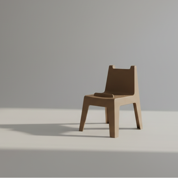 Eco-Friendly Plant Fiber Chair-Shaped Phone Stand – Compostable Mobile Holder