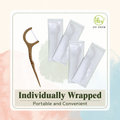 Individually Wrapped Tea Fiber Dental Floss Picks