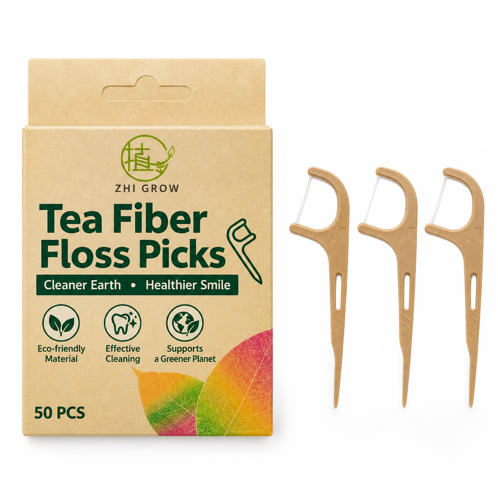 Tea Fiber Dental Floss Picks – 50 pcs (Box Pack)