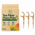 Tea Fiber Dental Floss Picks – 50 pcs (Box Pack)