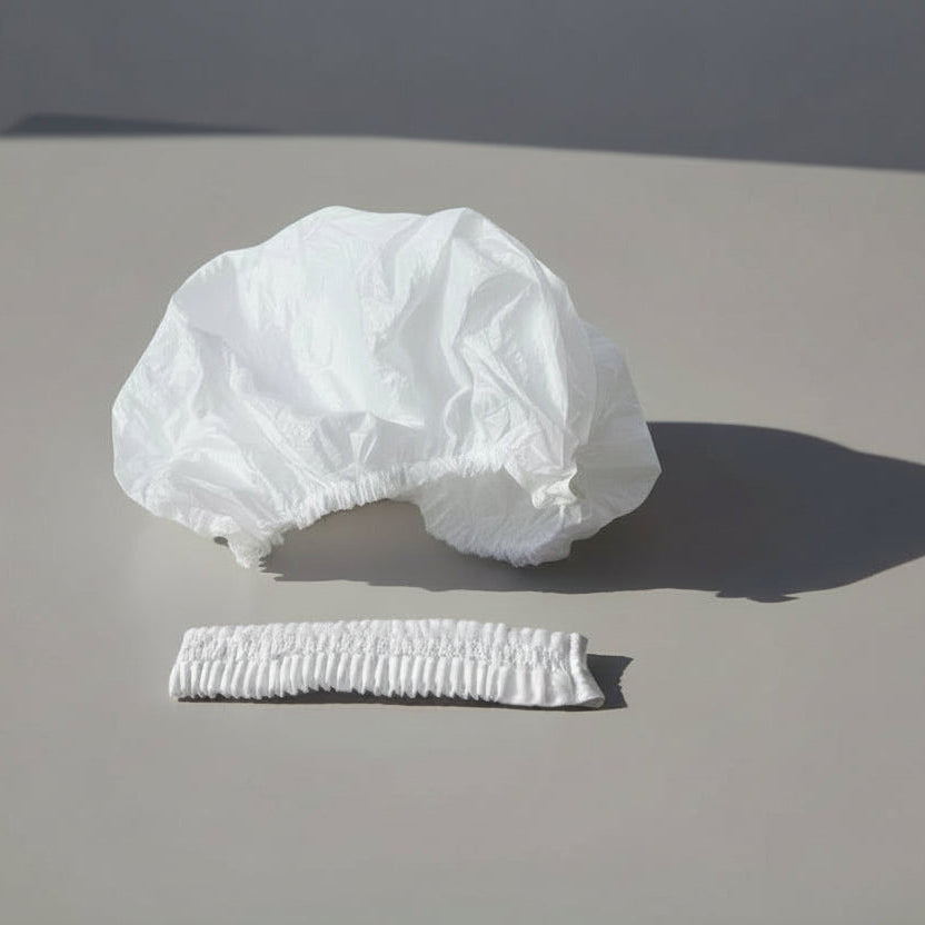 Eco-Friendly Plant Fiber Shower Cap – Compostable Bath Cap 100PCS