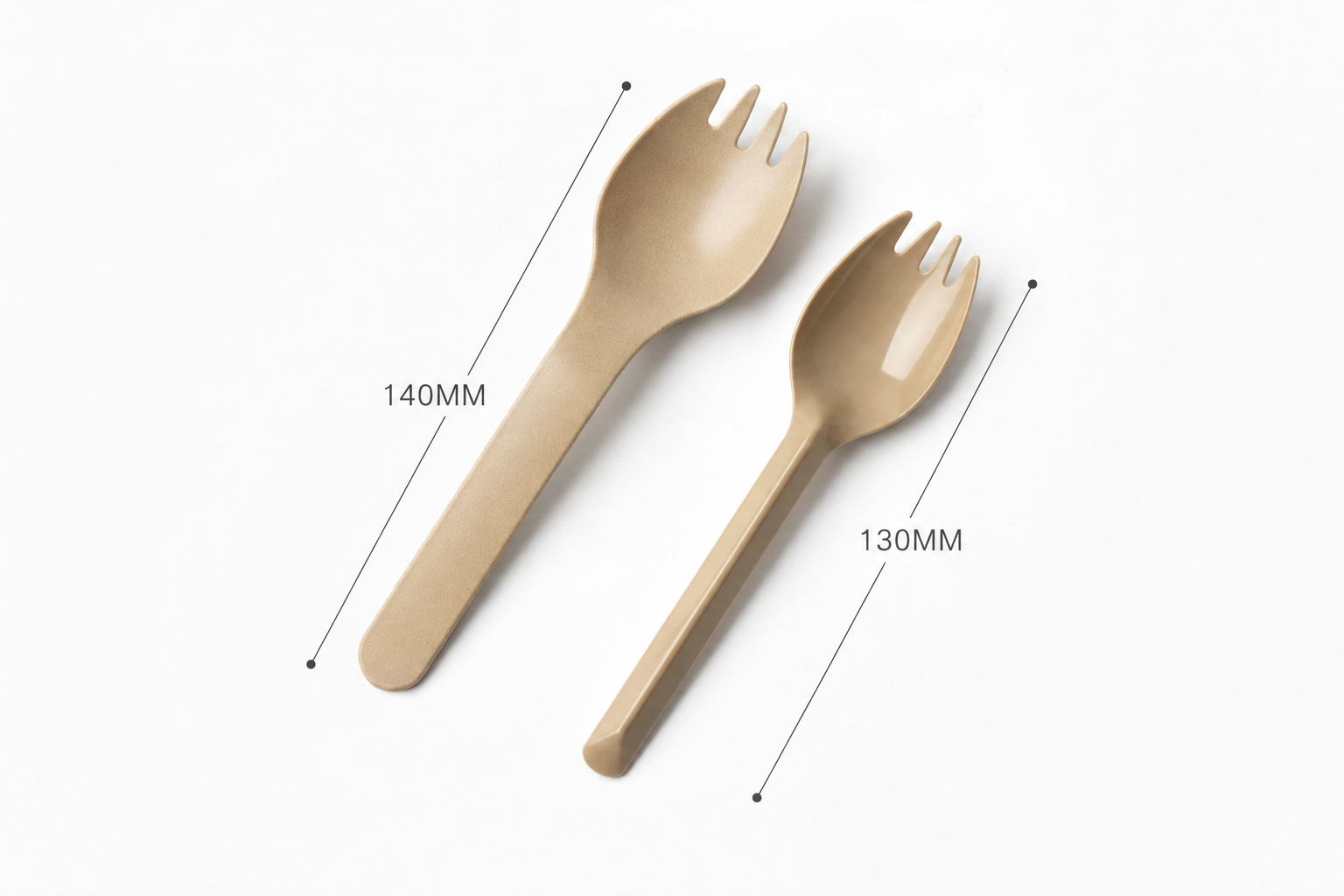 Tea Fiber Fork & Spoon  (50 pcs pack)