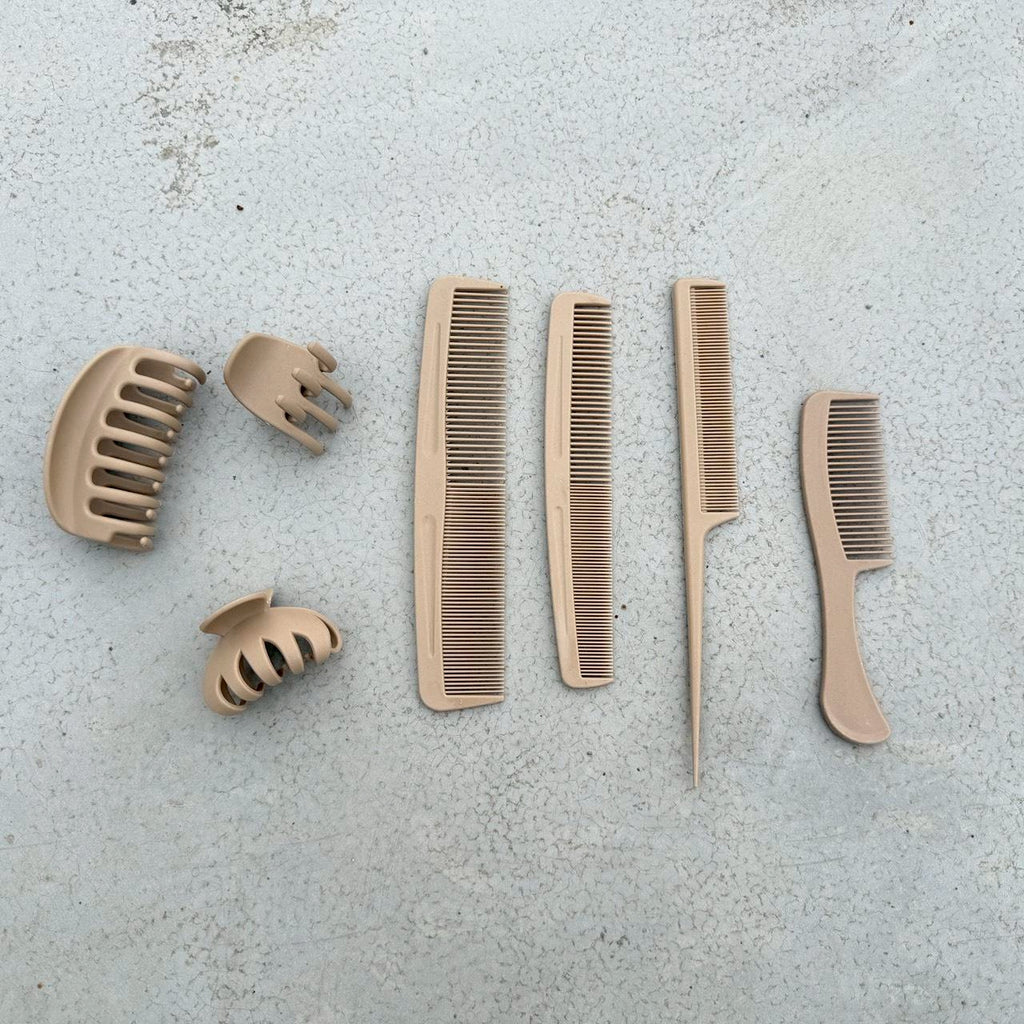 Eco-Friendly Plant Fiber Rat Tail Comb – Biodegradable Styling Comb