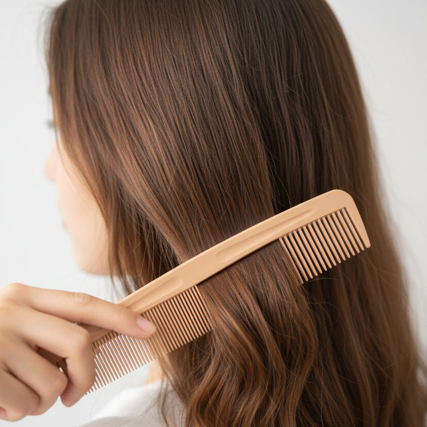 Eco-Friendly Plant Fiber Large Flat Comb – Biodegradable Hair Comb