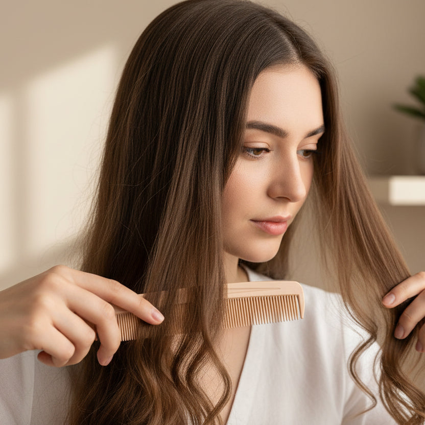 Eco-Friendly Plant Fiber Small Flat Comb – Biodegradable Hair Comb