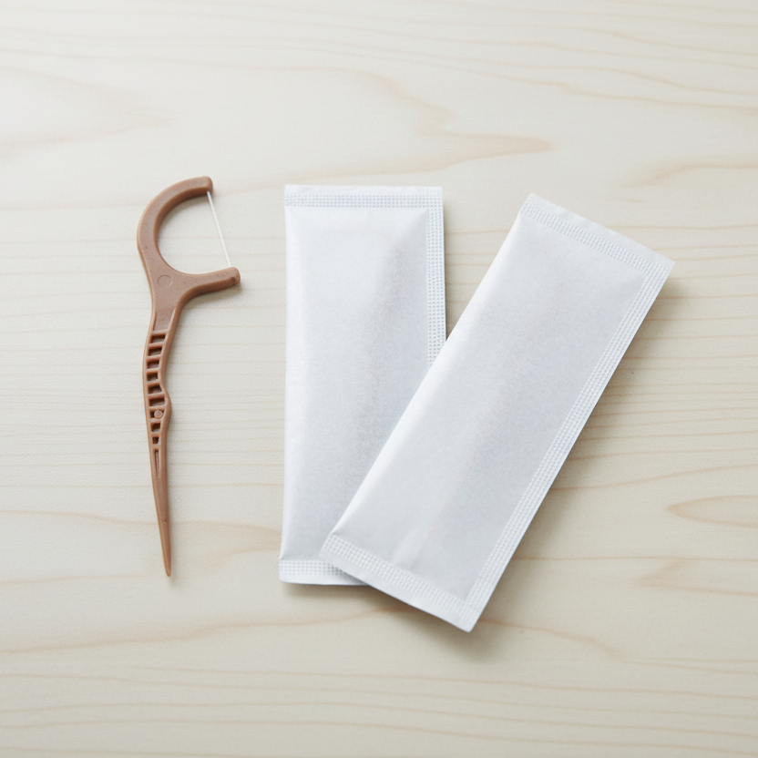 Individually Wrapped Tea Fiber Dental Floss Picks